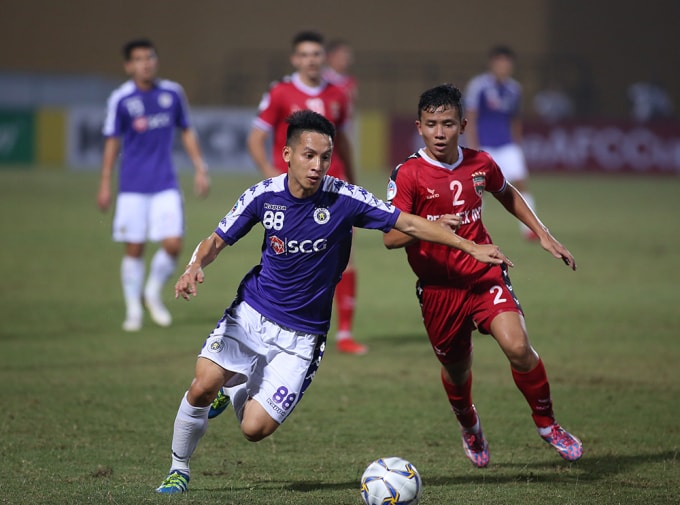 Các cầu thủ Hà Nội FC đã có phong độ cao trong mùa giải năm nay. Ảnh: Hoàng Dương