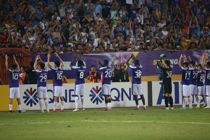 Hà Nội FC tiếp tục cho thấy sức mạnh của họ tại giải Quốc nội. Ảnh: Hoàng Dương