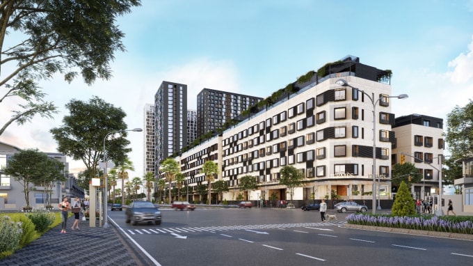 Khu shophouse 5 sao dự án Apec Diamond Park.