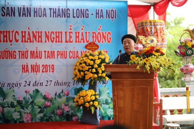 Thanh đồng Lưu Ngọc Đức – Thủ nhang Lảnh Giang vọng từ. Ảnh: Long Hưng