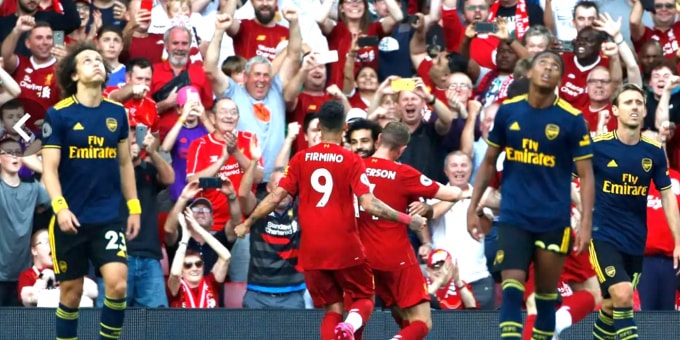 Liverpool với phong độ rất cao sẽ đối đầu với 1 Arsenal thiếu sự ổn định. Ảnh: Getty