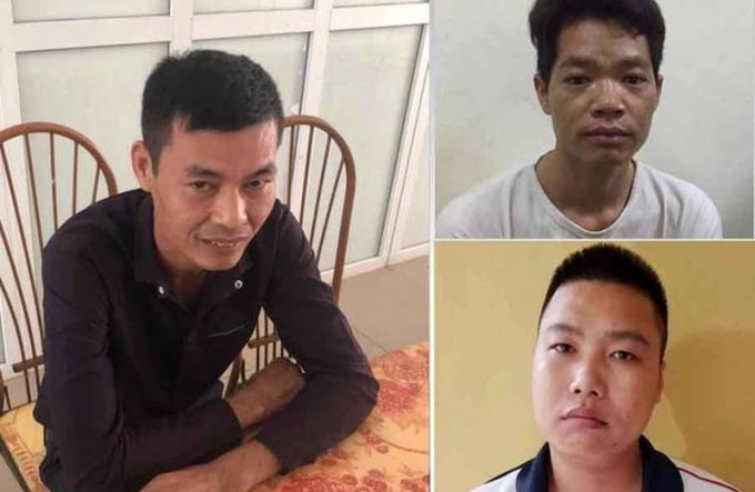 Các đối tượng đầu độc nguồn nước đầu vào nhà máy nước sông Đà tại cơ quan công an.