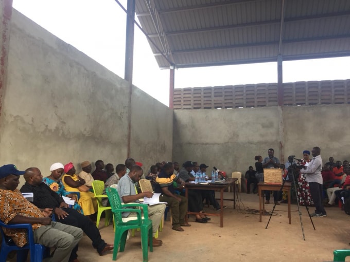 Quang cảnh phiên đấu giá vụ mùa điều 2019 - 2020 của Chính phủ Tanzania.