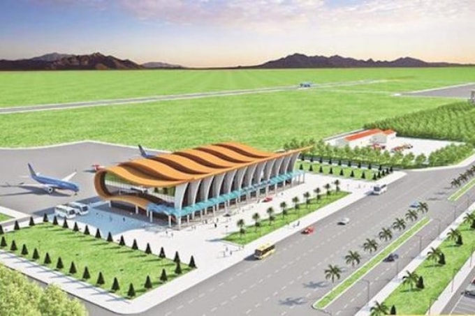 Phối cảnh sân bay Phan Thiết.
