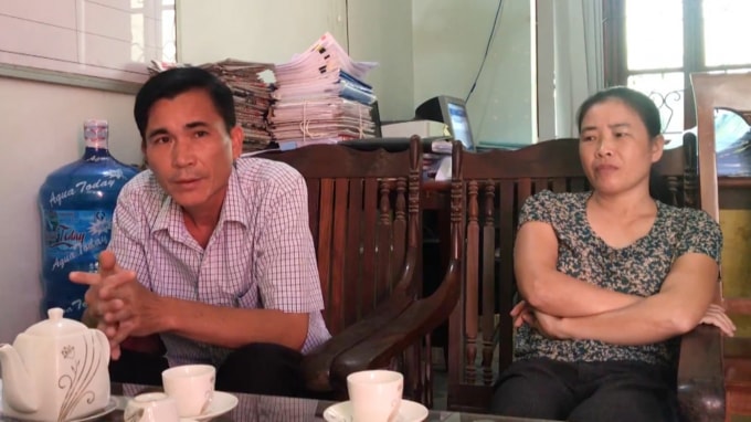 Ông Nguyễn Văn Ổn và bà Nguyễn Thị Huế khẳng định lời chứng là do cán bộ tư pháp lập.