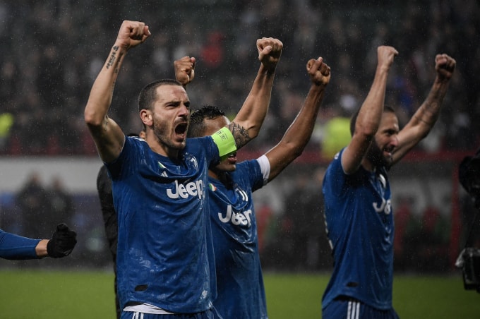 Juventus đi tiếp nhờ bàn thắng ở những phút cuối trận. Ảnh: Getty