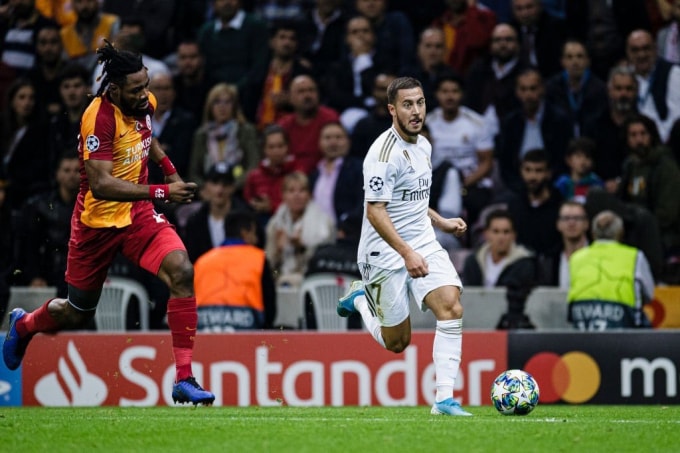 Real Madrid thắng huỷ diệt Galatasaray 6-0 nhưng chưa thể đi tiếp vào vòng knock-out Champions League. Ảnh: Getty