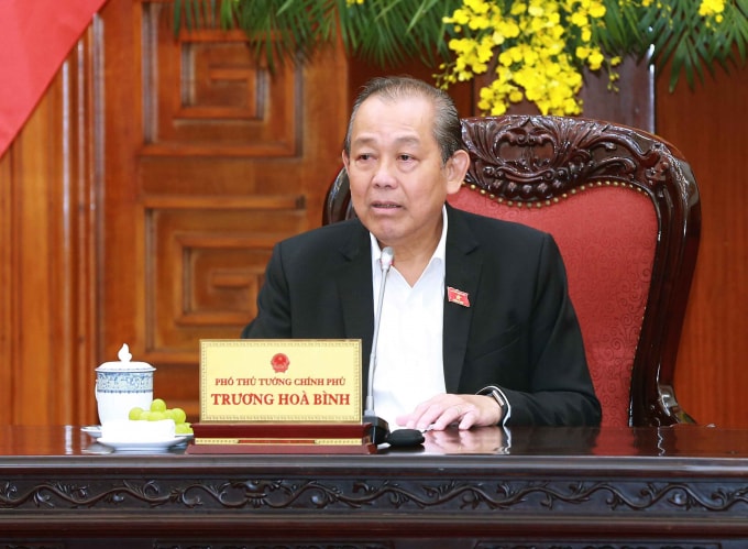 Phó Thủ tướng Thường trực Trương Hòa Bình chủ trì cuộc họp. Ảnh: VGP