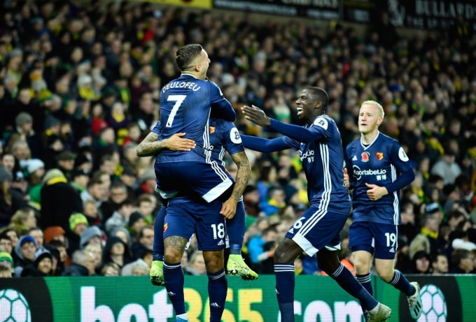 Watford tìm thấy chiến thắng đầu tiên sau 12 vòng đấu tại Ngoại hạng Anh mùa này. Ảnh: Getty