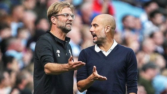 Huấn luyện viên Jurgen Klopp và Pep Guardiola dành cho nhau những “lời có cánh” trước cuộc đấu quan trọng giữa Liverpool và Manchester City. Ảnh: Getty