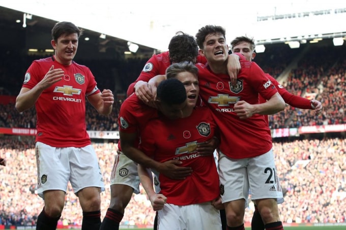 MU dẫn trước từ bàn thắng của Andreas Pereira. Ảnh: Getty