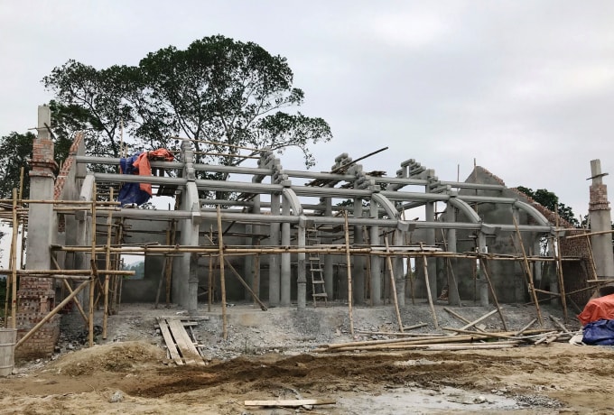 Ngôi chùa được xây dựng trái phép, chồng lấn lên phần đất khu vực cần bảo vệ của di tích lịch sử cấp quốc gia Đền Hữu