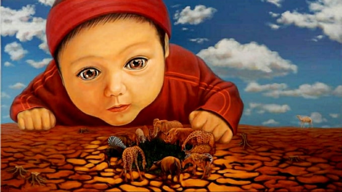 Tác phẩm “Ánh mắt tuổi thơ”.