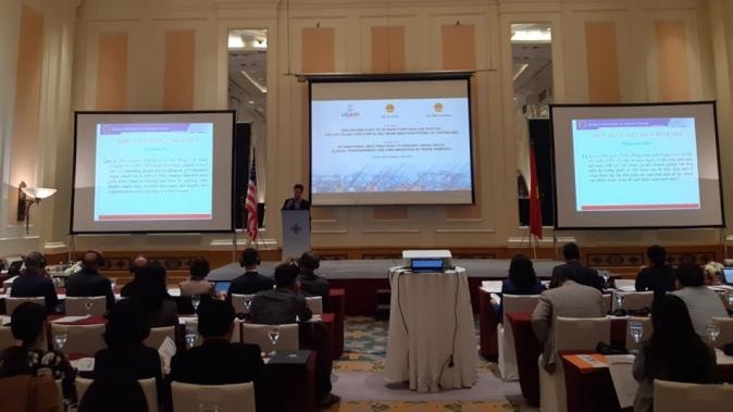 Hội thảo chia sẻ kinh nghiệm quốc tế về chống gian lận xuất xứ, chuyển tải bất hợp pháp và lẩn tránh biện pháp phòng vệ thương mại. Ảnh HL.