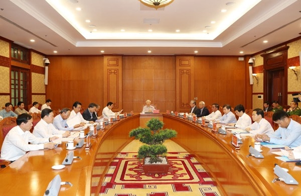 Tổng Bí thư, Chủ tịch nước chủ trì cuộc họp Thường trực Ban Chỉ đạo Trung ương về phòng, chống tham nhũng. Ảnh: VGP