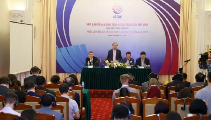 Quang cảnh họp báo. Ảnh: VGP