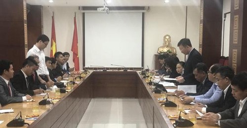 Quanh cảnh buổi tiếp đón. Ảnh: KTĐT