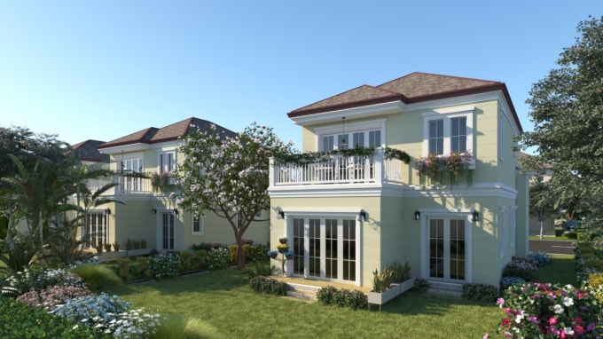 Phối cảnh Biệt thự nghỉ dưỡng tại Dự án NovaWorld Phan Thiet quy mô 1.000 ha