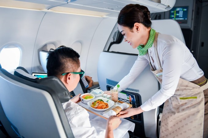 Cùng với thái độ phục vụ, chất lượng suất ăn hàng không của Bamboo Airways nhận được nhiều phản hồi tích cực từ các hành khách.