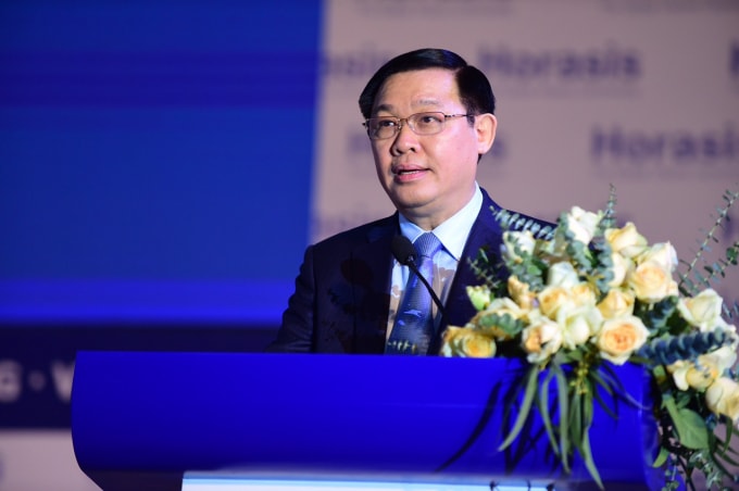 Phó Thủ tướng Vương Đình Huệ phát biểu tại Lễ khai mạc Diễn đàn hợp tác kinh tế châu Á (Horasis 2019). Ảnh: VGP