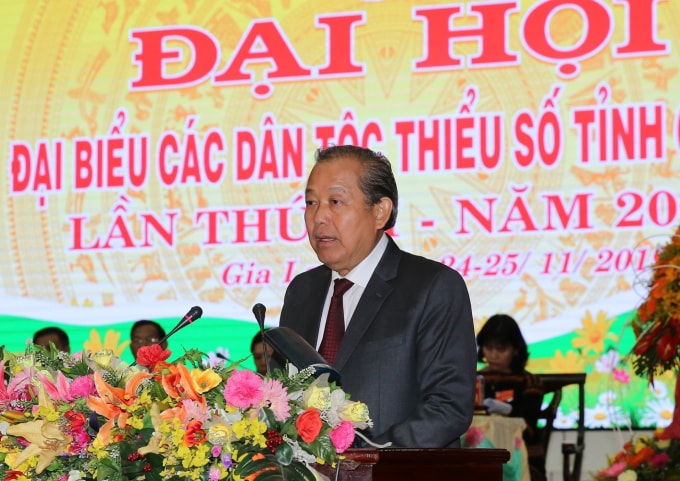 Phó Thủ tướng Trương Hòa Bình phát biểu tại Đại hội. Ảnh: VGP