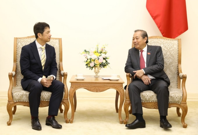 Phó Thủ tướng Trương Hòa Bình tiếp ông Oikawa Kazuhiko, Thống đốc tỉnh Ibaraki (Nhật Bản). Ảnh: VGP