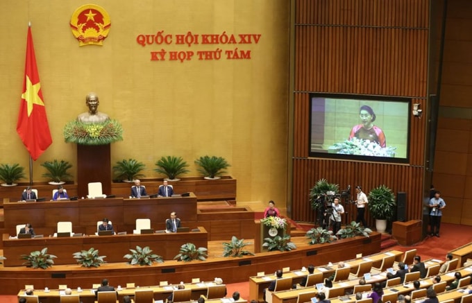 Kỳ họp thứ 8, Quốc hội khóa XIV diễn ra từ ngày 22/10 - 27/11/2019. Ảnh: Quochoi.vn.
