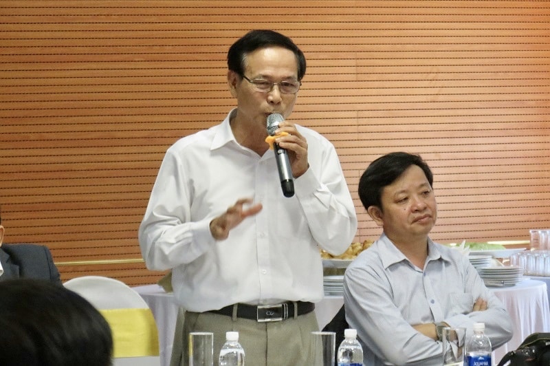 Nhà báo Nguyễn Hoà Văn, Giám đốc Cổng thông tin điện tử Hội Nhà báo Việt Nam phát biểu. Ảnh: HT