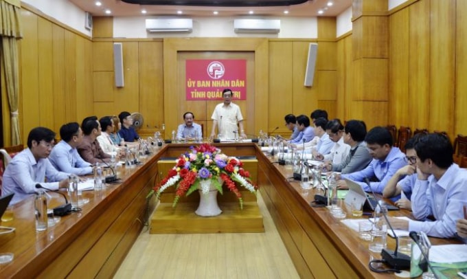 Công ty Cổ phần Đầu tư xây dựng Gia Long đề xuất nguyện vọng được đầu tư dự án du lịch sinh thái tại Trằm Trà Lộc với lãnh đạo UBND tỉnh Quảng Trị