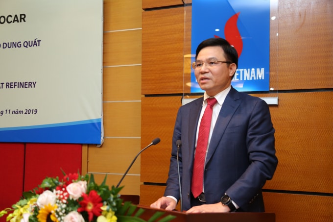 Tổng Giám đốc Petrovietnam Lê Mạnh Hùng phát biểu chỉ đạo tại lễ ký kết.