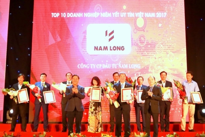 Công ty CP Đầu tư Nam Long lọt top doanh nghiệp niêm yết uy tín năm 2017. Ảnh: Nam Long.