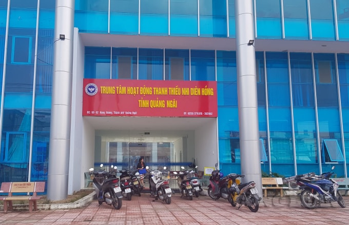 Trung tâm hoạt động thanh thiếu niên tỉnh Quảng Ngãi nằm trên khu đất 