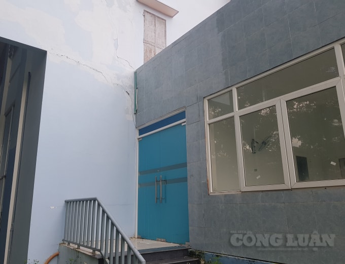 Các công trình hạng mục tuy chưa đi vào sử dụng nhưng đã bị nứt toác.
