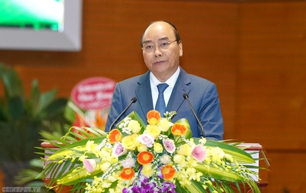 Thủ tướng Nguyễn Xuân Phúc phát biểu tại lễ kỷ niệm. Ảnh: VGP