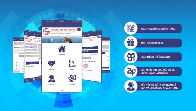 App Trần Phú tích hợp nhiều tính năng hữu ích cho khách hàng