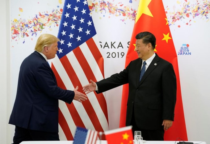 Tổng thống Mỹ Donald Trump và Chủ tịch Trung Quốc Tập Cận Bình. Ảnh: Reuters
