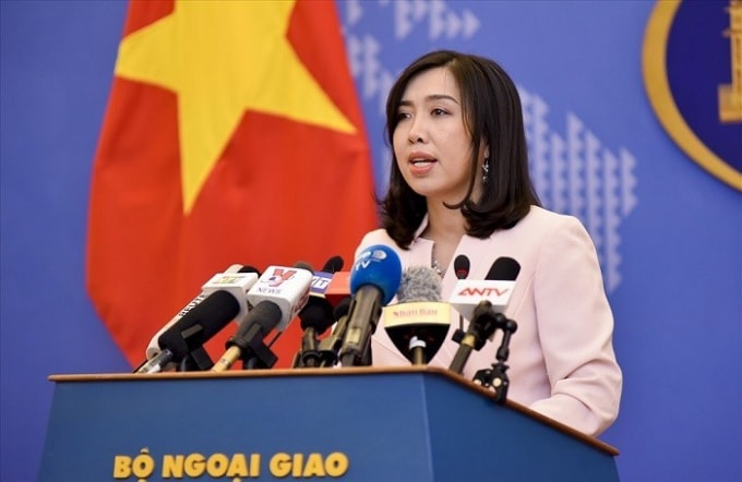 Người Phát ngôn Bộ Ngoại giao Lê Thị Thu Hằng.