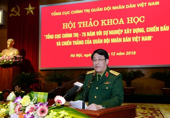 Đại tướng Lương Cường phát biểu tại Hội thảo. Ảnh: BQP.