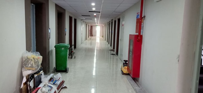 Tại dự án vẫn ngổn ngang vật liệu xây dựng