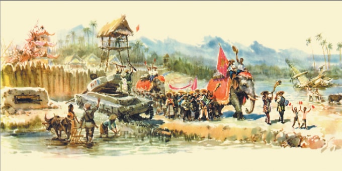 Cuốn sách tranh “Xung và Cung - Đôi bạn voi dũng cảm” được lấy cảm hứng sáng tác từ câu chuyện có thật về hành trình từ nước Việt đến nước Nga của hai con voi Xung và Cung.