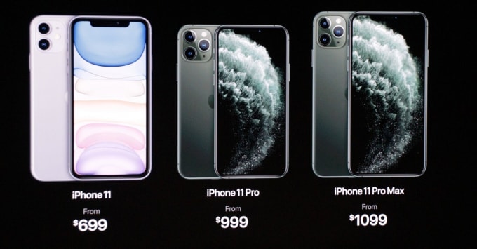 Giá các dòng iPhone 11 năm nay.