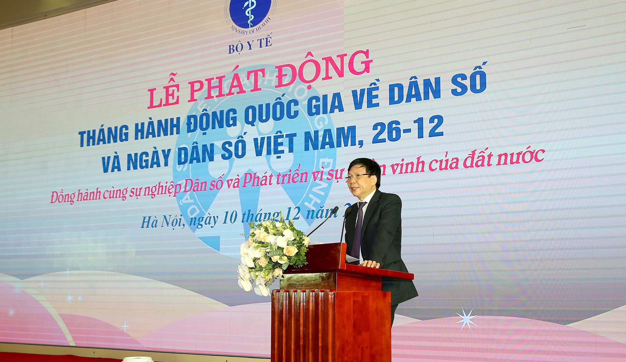 Đồng chí Hồ Quang Lợi, Phó Chủ tịch Thường trực Hội Nhà báo Việt Nam phát biểu tại buổi lễ. Ảnh: Sơn Hải