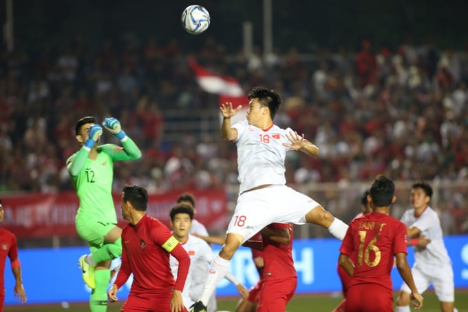 U22 Việt Nam đã có trận đấu xuất sắc trước U22 Indonesia. Ảnh: Dương Nguyễn