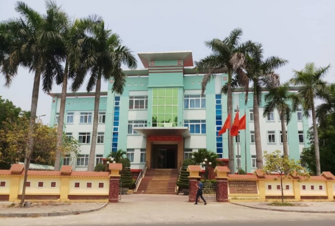 Trụ sở BQL Dự án Môi trường và Biến đổi khí hậu TP Đồng Hới, nơi xảy ra nghiệm thu khống việc thi công gói thầu