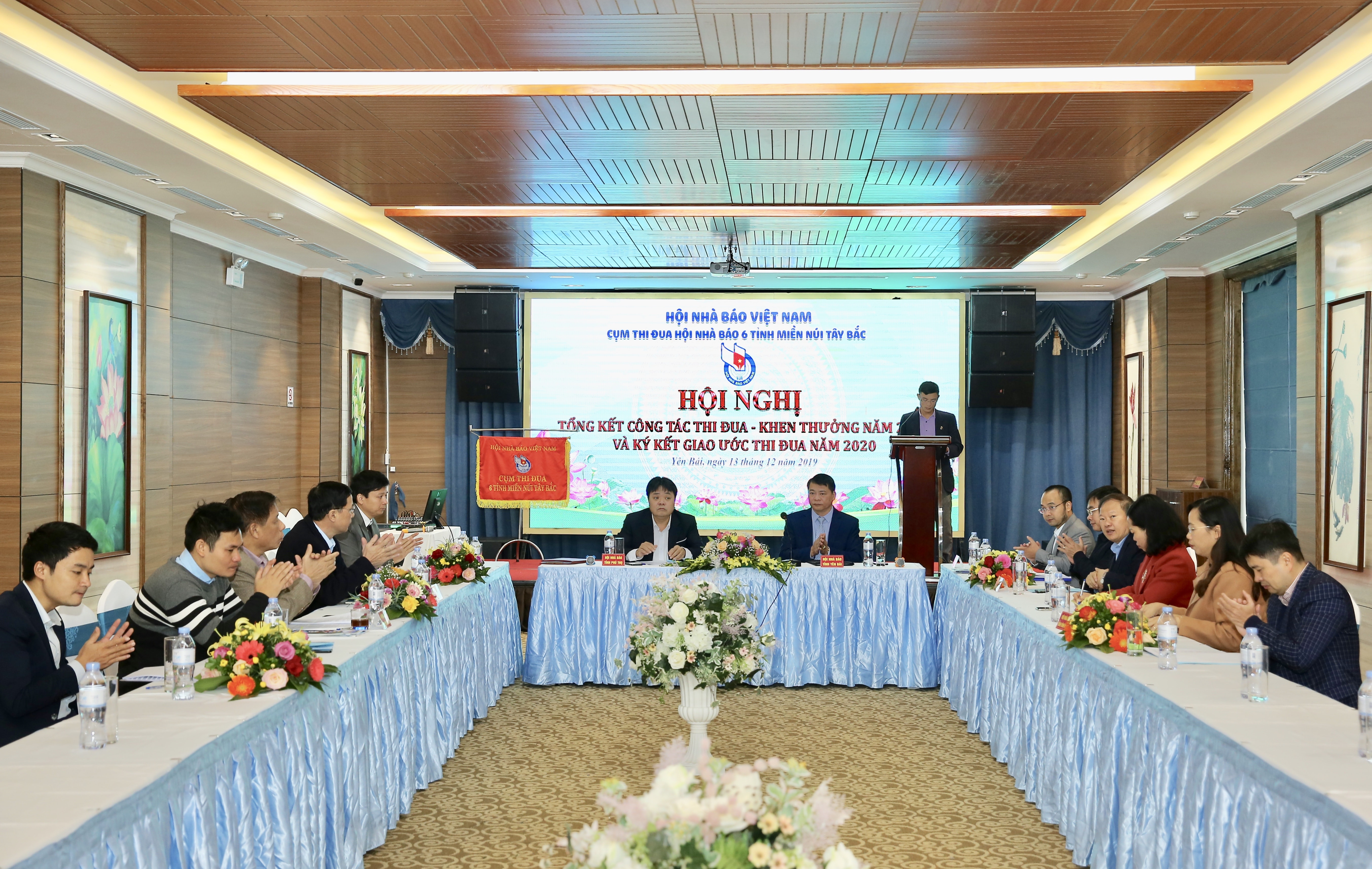 Tham dự Hội nghị có sự góp mặt của 6 đơn vị là Hội Nhà báo đến từ các tỉnh miền núi Tây Bắc. Ảnh: Sơn Hải