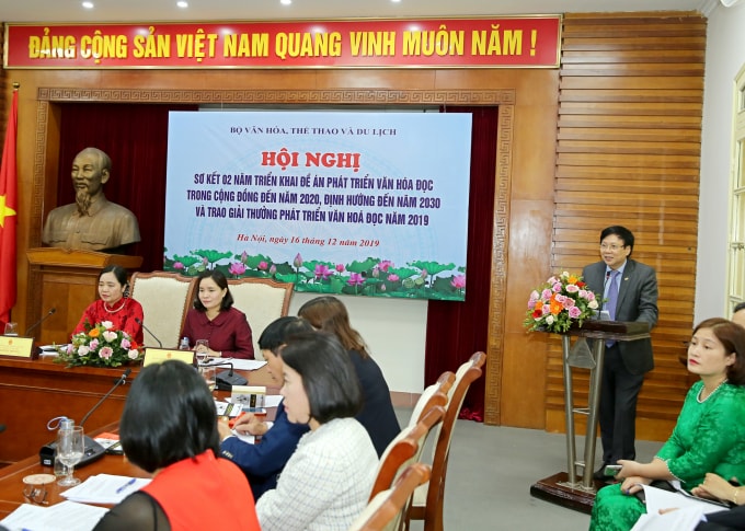 Phó Chủ tịch Thường trực Hội Nhà báo Việt Nam Hồ Quang Lợi phát biểu tại Hội nghị. Ảnh: Sơn Hải