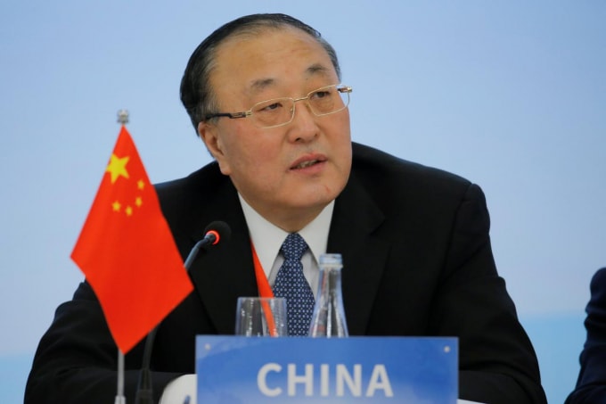Đại sứ Trung Quốc tại LHQ Zhang Jun. Ảnh: Reuters
