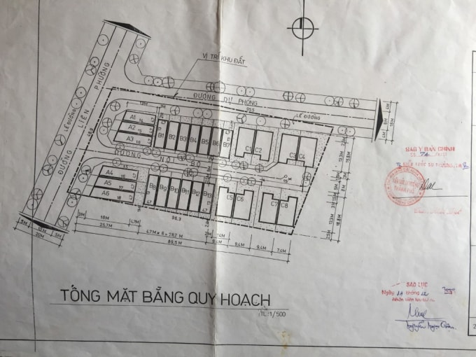 Bản đồ quy hoạch 1/500 khu dân cư hẻm 372 Dương Thị Mười do Văn phòng Kiến trúc sư trưởng TP phê duyệt năm 2000.