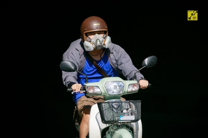 Nhiều giải pháp chống ô nhiễm bụi của người dân Hà Nội. Ảnh: K0 Còi - Phạm Thành Long