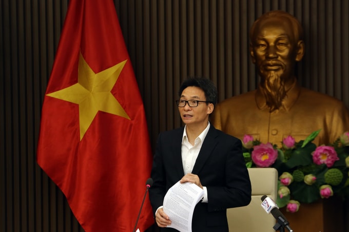 Phó Thủ tướng Vũ Đức Đam phát biểu tại cuộc họp. Ảnh: VGP